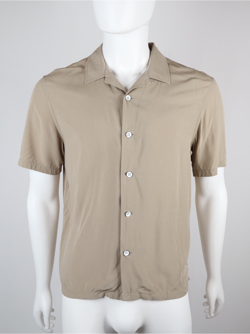 RAG & BONE | Beige Short Sleeve Button Down | Size S